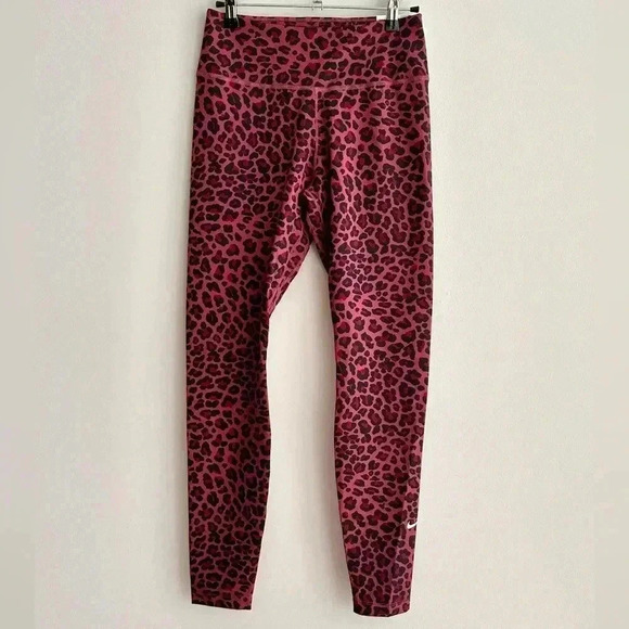 Nike Dri-FIT One Printed Midrise Full Length Leggings,Leopard Print Training,S - Picture 7 of 16